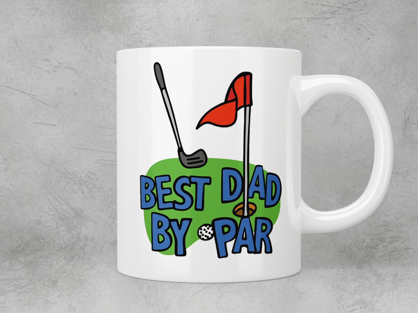 Best Dad by Par Mug - Funny & Personalized Coffee Cup for Father's Day Gifts, Birthday Presents & Office Use