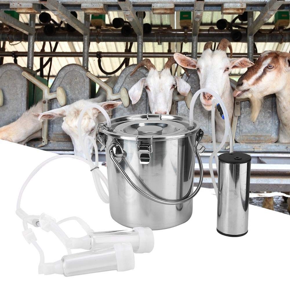 5L Electric Milking Machine with Vacuum-Pulse Pump - Safe for Goat & Cow Teats - Household Dairy Equipment (US Plug) | Perfect for Small Farms, Homesteads & DIY Dairy Production