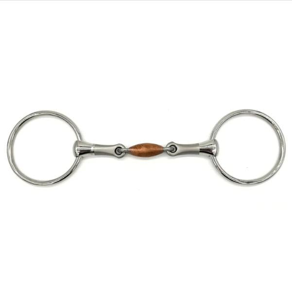 AJR Copper LinkX Loose Ring Bit for Horses - Comfortable & Durable Equestrian Training Bit - Perfect for Dressage, Jumping & Trail Riding