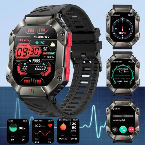 SENBONO 2023 Smart Watch for Men with Compass, Barometer, Altimeter & GPS Tracking - Perfect for Hiking, Running & Outdoor Adventures