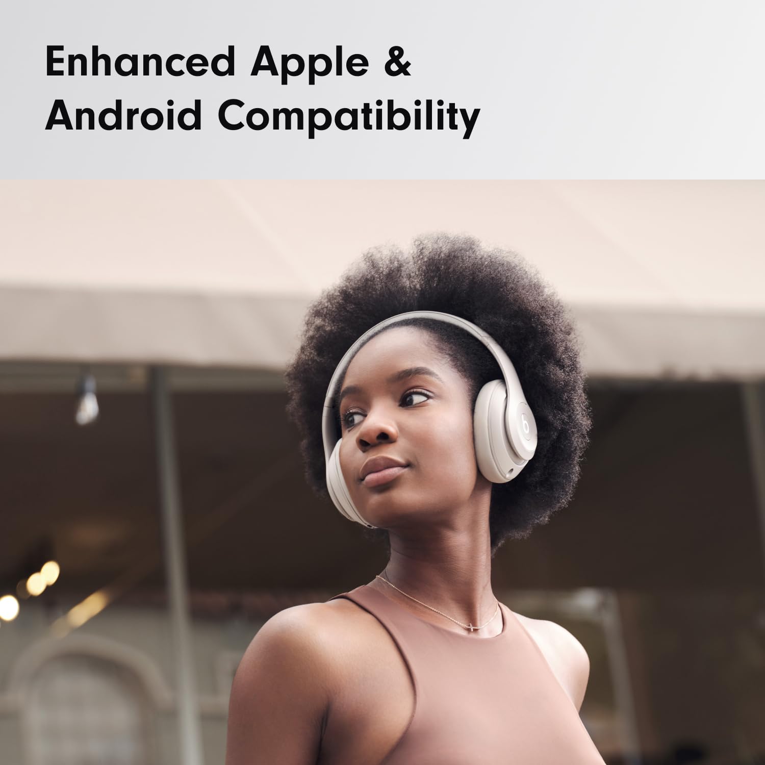 Beats Studio Pro Wireless Bluetooth Noise Cancelling Headphones with Personalized Spatial Audio | USB-C Lossless Sound | 40-Hour Battery | Compatible with Apple & Android (Sandstone) - Perfect for Travel, Workouts & Home Entertainment