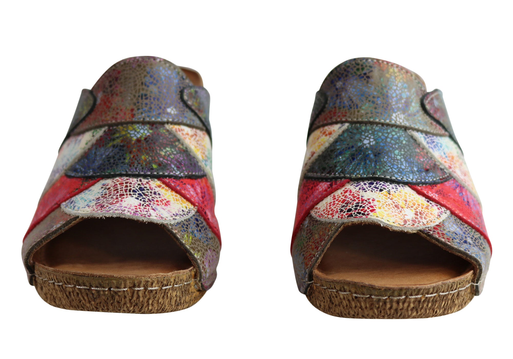 Hannah Women's European Leather Wedge Slide Sandals - Comfortable & Stylish Summer Shoes for Beach, Vacation & Casual Wear