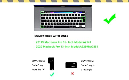 HRH Russian Language Silicone Keyboard Cover for MacBook Pro 13
