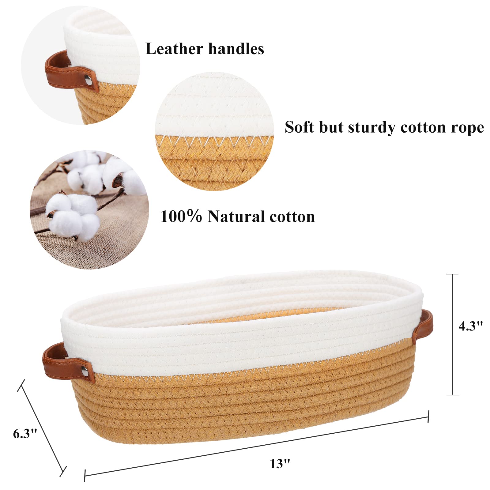 Cotton Rope Woven Storage Basket - 13