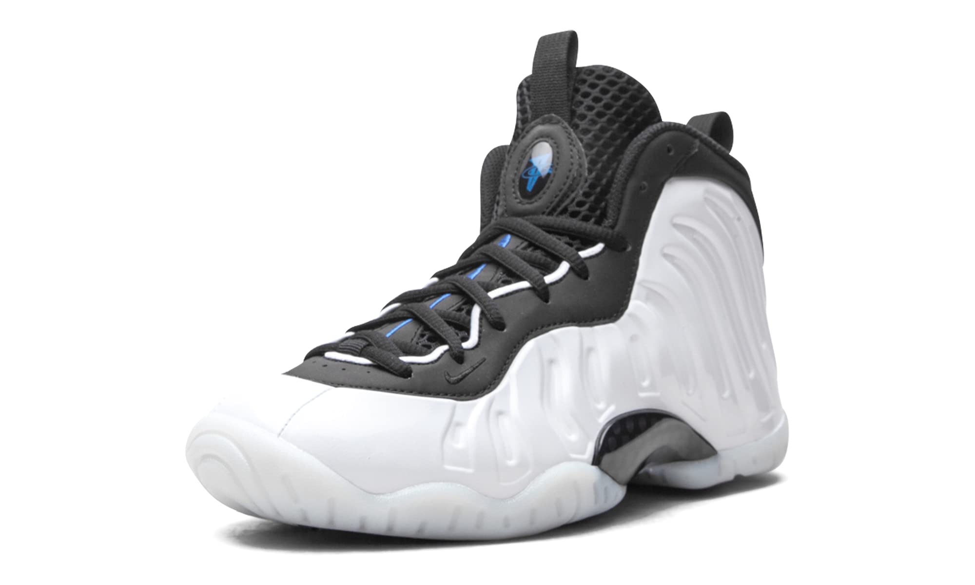 Nike Little Foamposite One White Black Blue Basketball Shoes for Kids - CZ2548-100 | Perfect for School Sports, Playground & Casual Wear