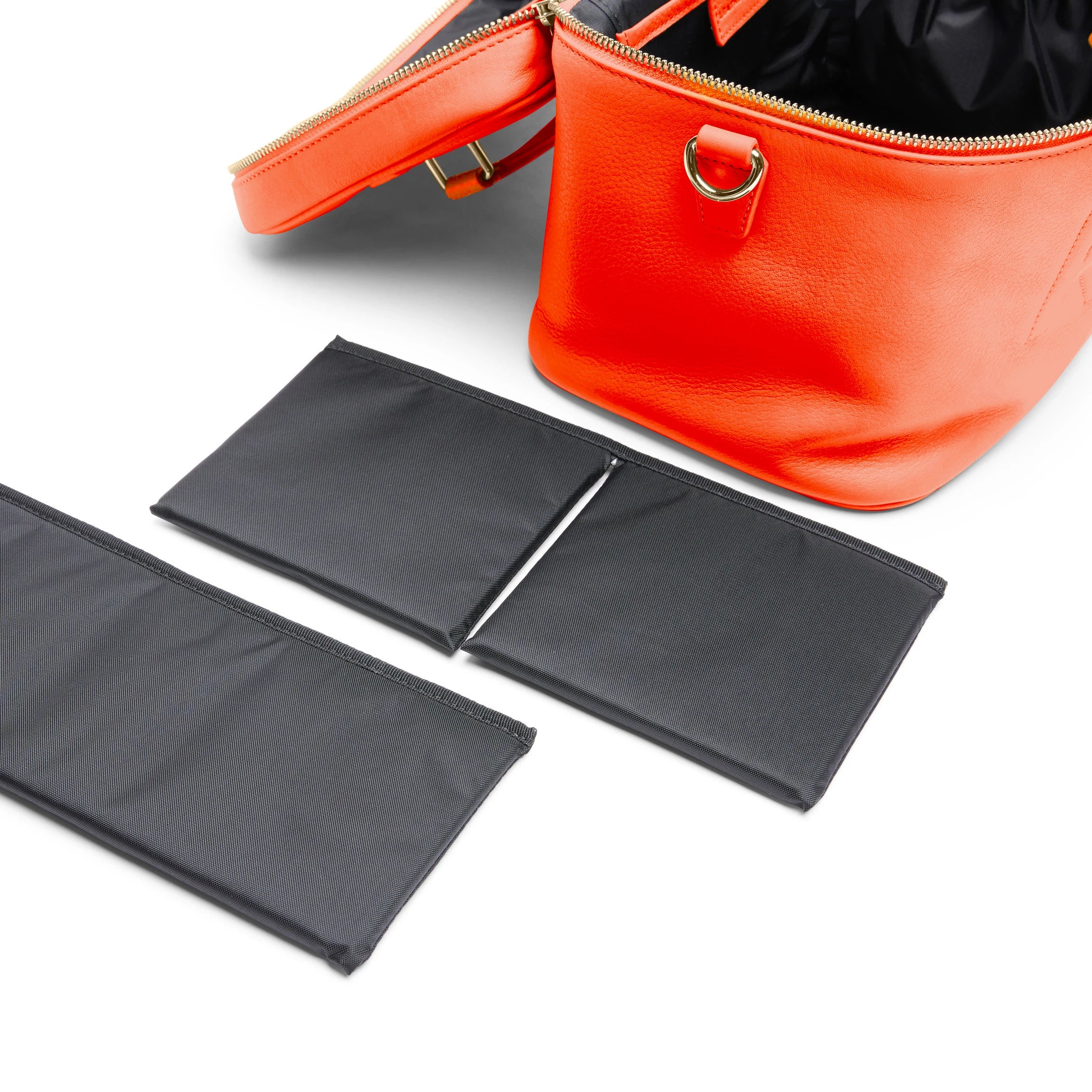 XL Professional Train Case Makeup Organizer - Durable Travel Cosmetic Storage for Artists & Stylists - Perfect for Salon, Home, and On-the-Go Beauty Essentials (Clementine Orange)