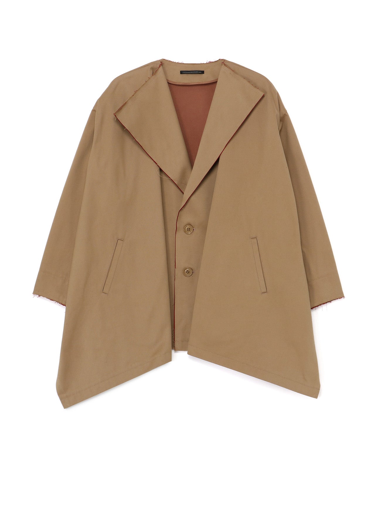 Double Faced Twill No Collar Short Coat - Lightweight Casual Jacket for Men & Women | Perfect for Spring, Fall & Layering Outfits