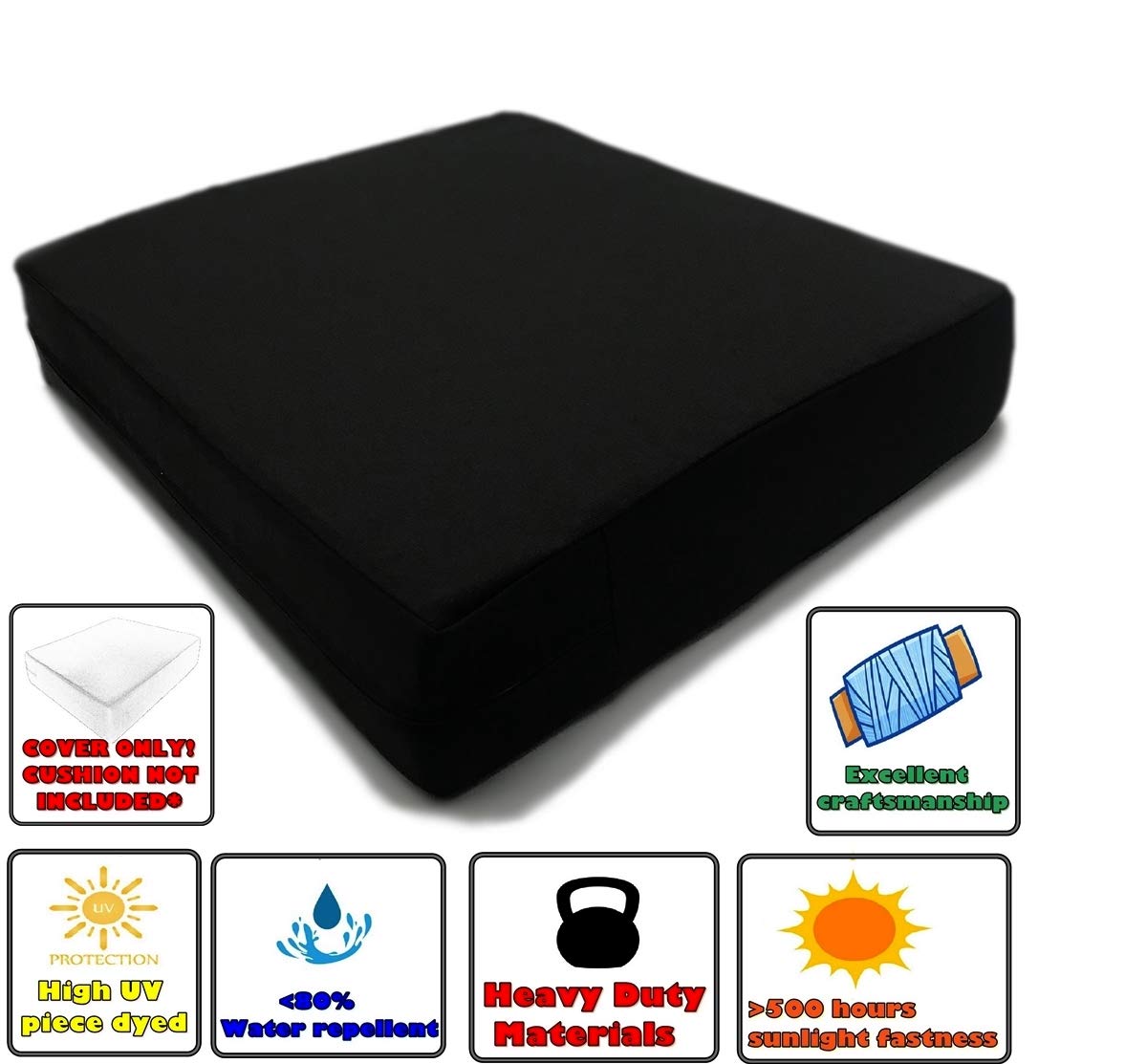 Waterproof UV-Resistant Patio Chair Cushion Covers - Set of 4 (20