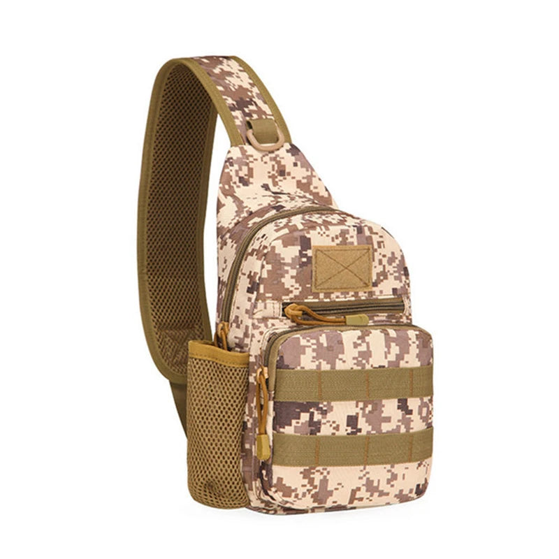 Portable Hiking & Travel Sling Shoulder Bag - MOLLE Chest Pack for Men - Outdoor Sports Bottle Pouch - Camping Hunting Fishing Backpack - Perfect for Hiking, Travel & Outdoor Adventures