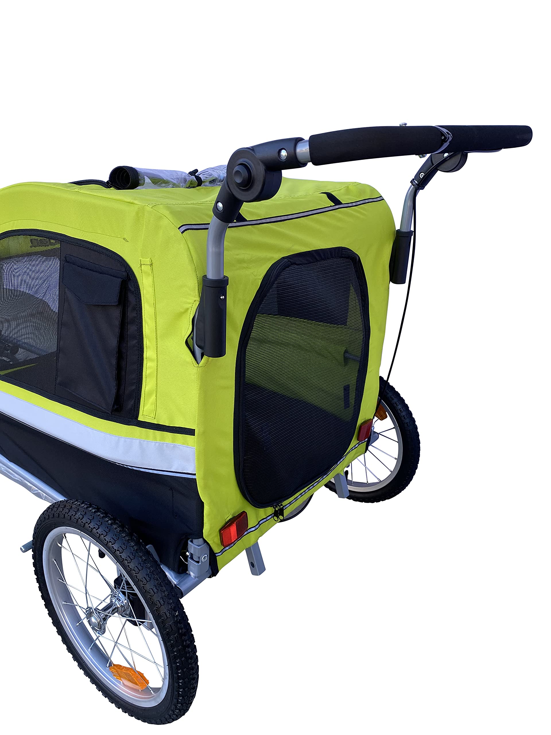 Booyah Extra Large Pet Bike Trailer - Shock-Absorbing Dog Stroller & Jogger for Safe Cycling & Outdoor Adventures | Perfect for Biking, Jogging & Park Walks with Your Dog