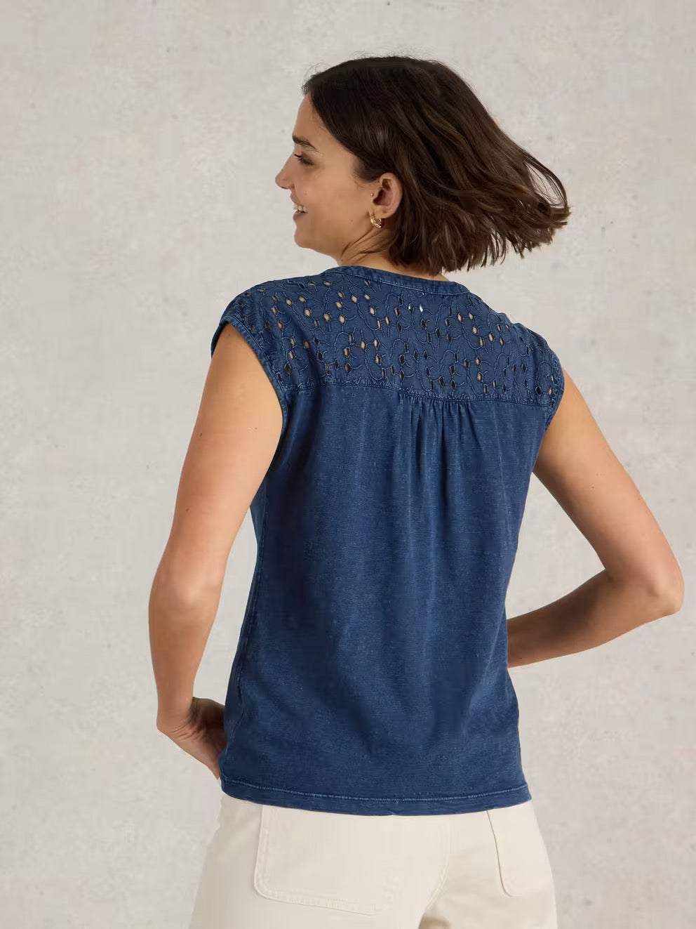 Dina Tank Top for Women - Soft & Comfortable Indigo Blue Casual Shirt - Perfect for Summer Outfits, Beach Wear & Everyday Fashion