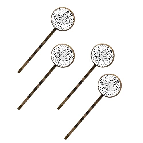 Black & White Animal Paw Print Hair Clips for Women & Girls - 4 Pack Cat & Dog Claw Design Barrettes & Bobby Pins - Cute Hair Accessories & Gifts for Pet Lovers, School, Parties & Daily Wear