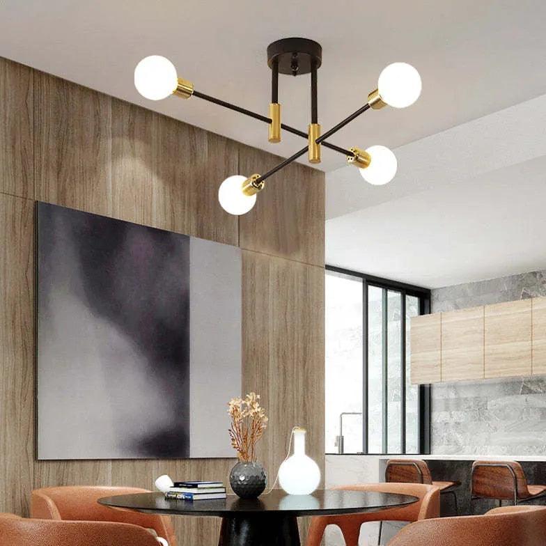 Modern Spherical Flush Mount Ceiling Light Fixture - Dimmable LED Dining Room Lighting for Kitchen, Bedroom & Hallway - Elegant Home Decor