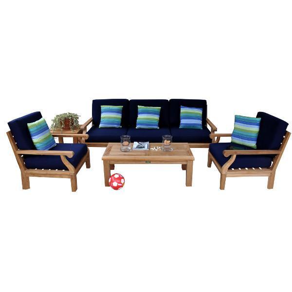 Riviera Luxe 7-Piece Modular Outdoor Patio Furniture Set with Rectangular Table - Perfect for Backyard, Poolside, and Garden Relaxation