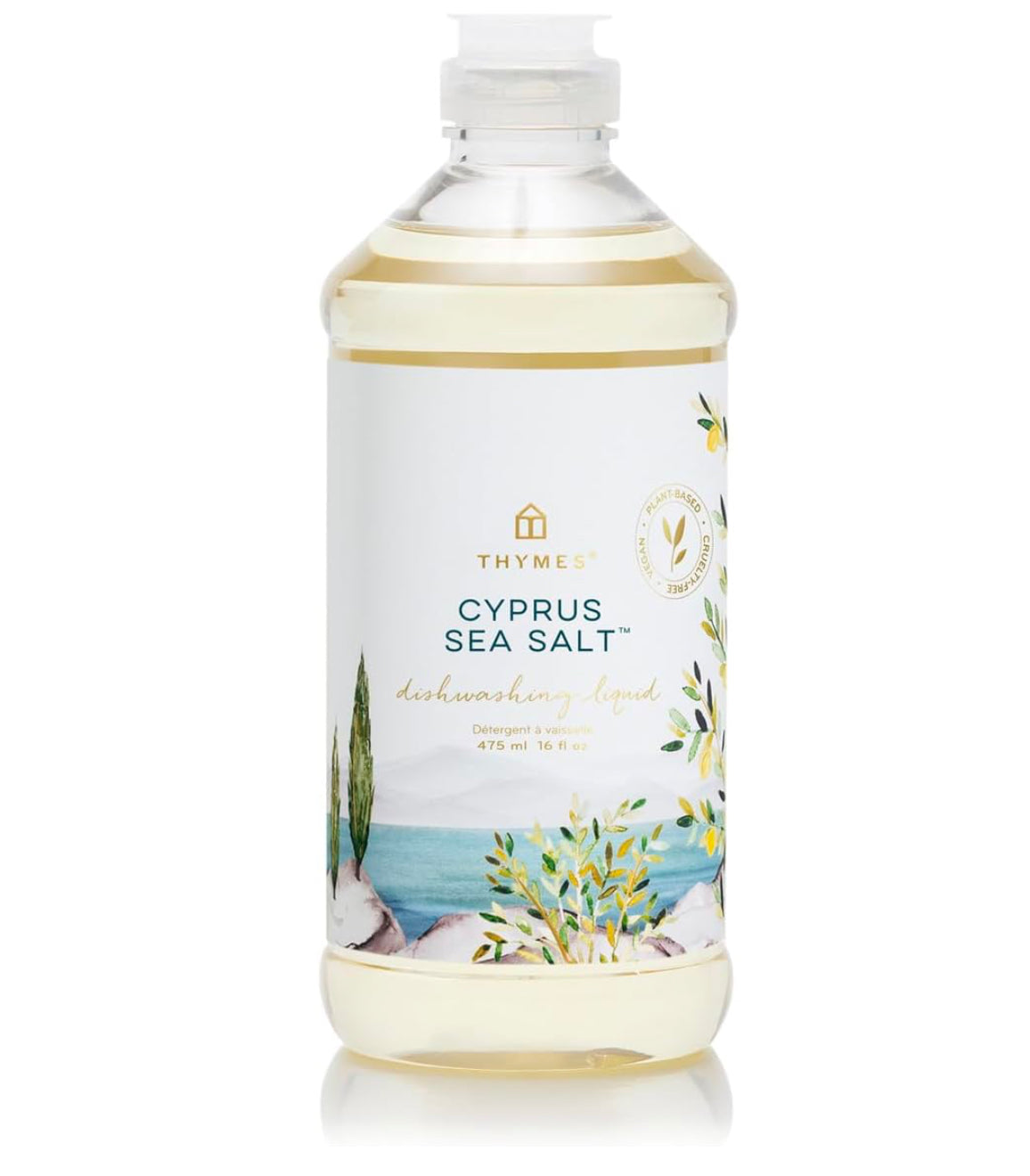 Natural Cyprus Sea Salt Dishwashing Liquid - Eco-Friendly & Gentle on Hands - Perfect for Kitchen, Camping & Travel