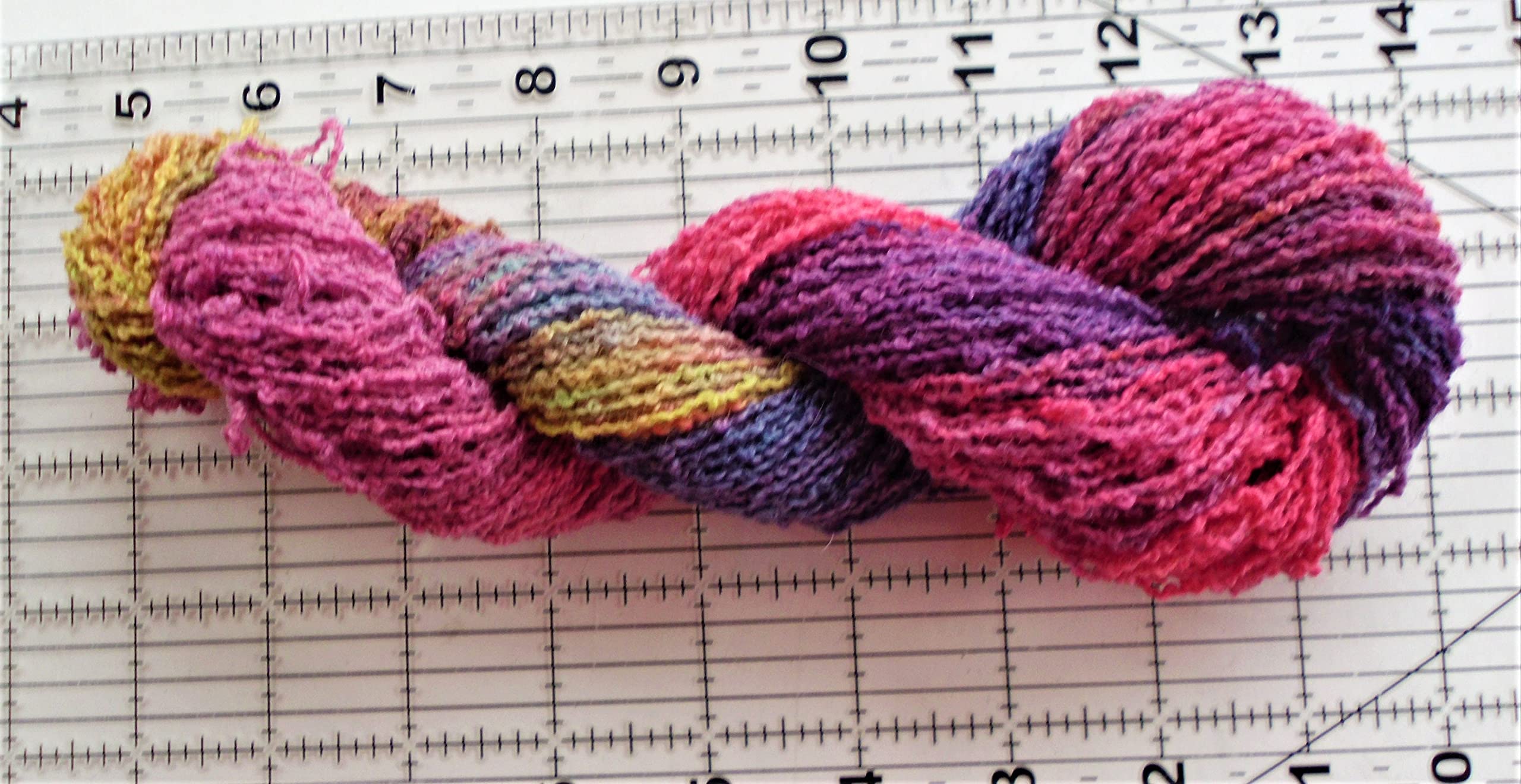 Hand Painted Tropical Parrot Color Boucle Wool Yarn for Knitting & Crochet - Perfect for Scarves, Blankets and DIY Craft Projects