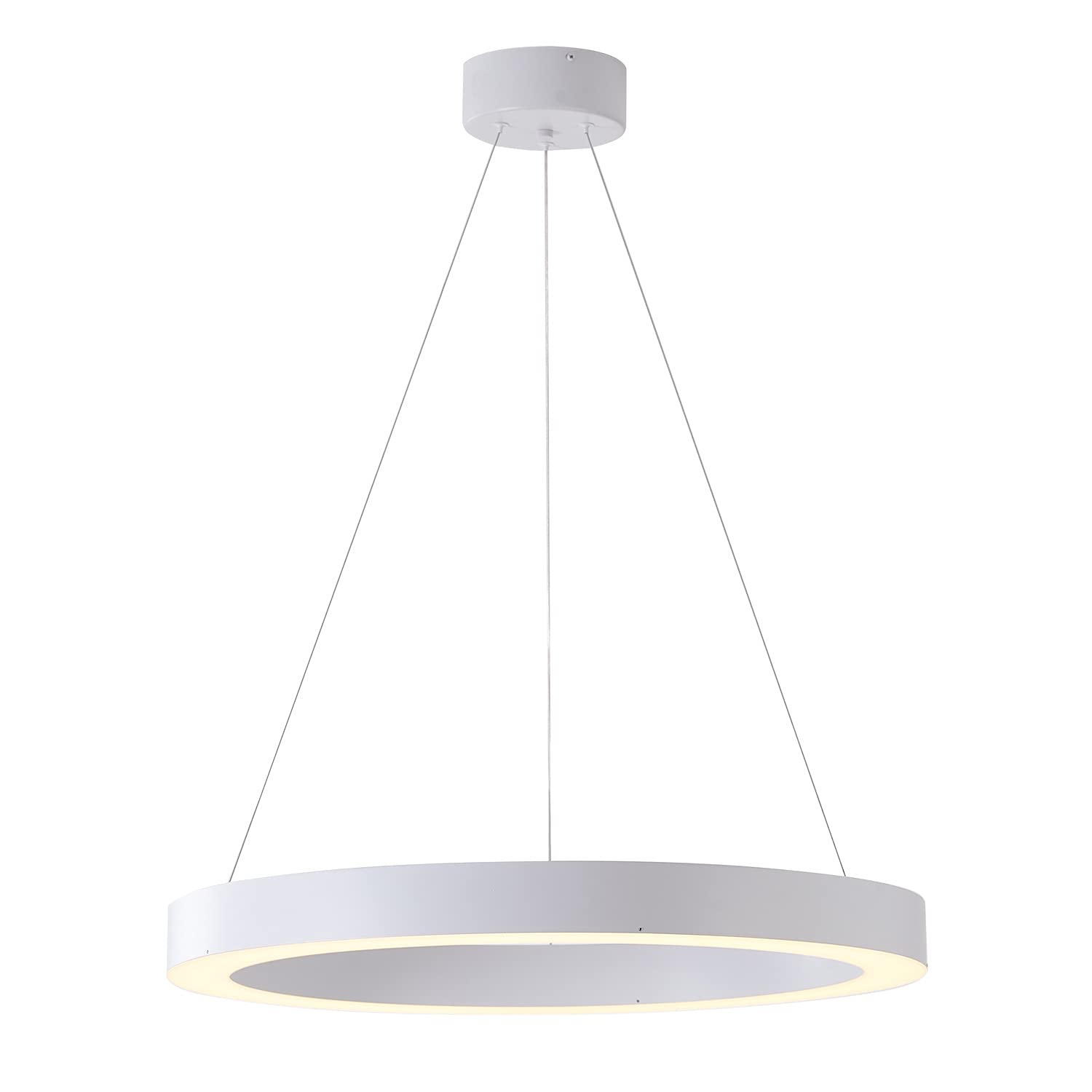 Bethel A Matte White Halo Ring LED Light with White Acrylic Diffuser - Perfect for Photography Lighting, Makeup Vanity, and Home Decor