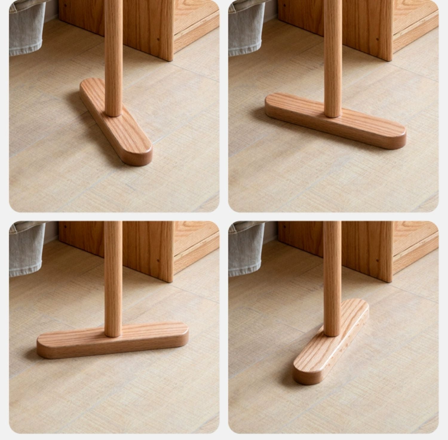 Solid Oak Wood Folding Storage Shelf - Sturdy Foldable Organizer for Closet, Pantry, Laundry Room & Home Organization