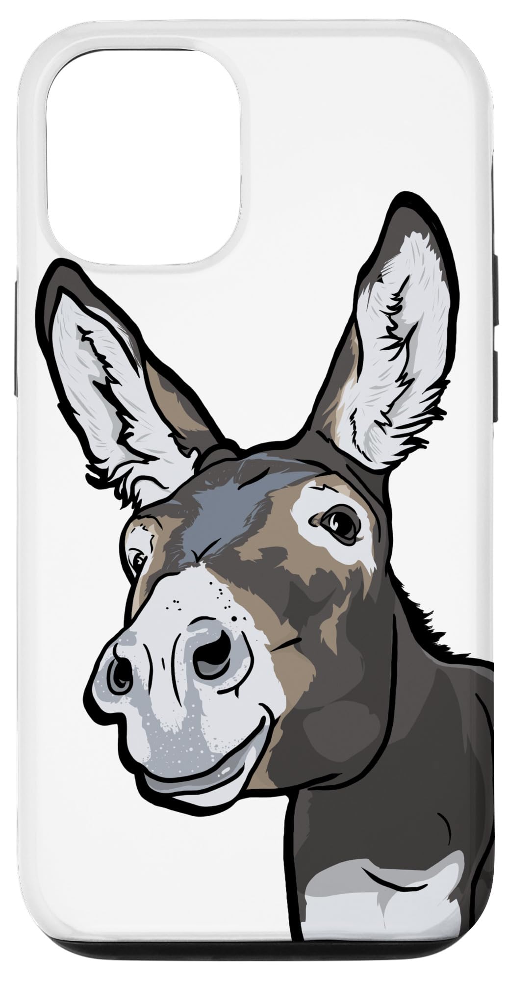 Funny Donkey Face Phone Case for iPhone 12/12 Pro - Cute Animal Design Protective Cover for Daily Use, Work & School