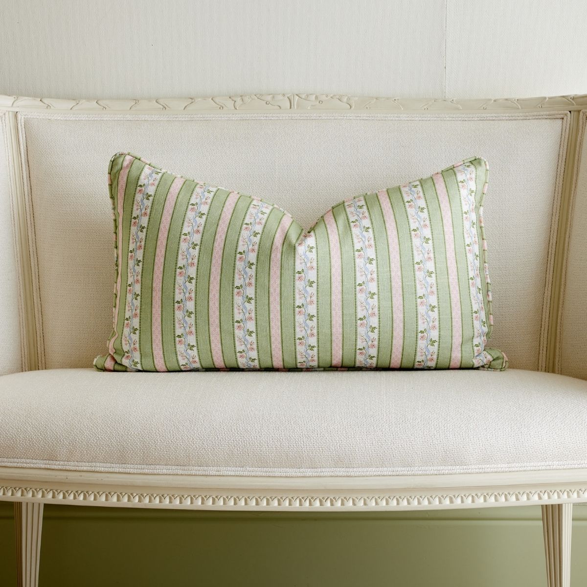 Green Isabelle Pillow Cover - Soft Decorative Throw Pillow Case for Living Room, Bedroom & Sofa - Home Decor Accent
