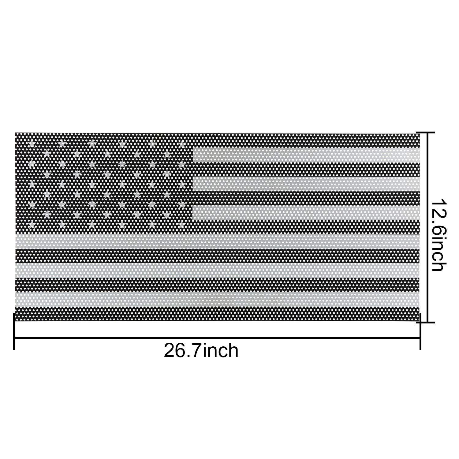 Wrangler Grille Insert Flag Mesh Grill Overlay Bug Screen for Jeep Wrangler 2007-2018 JK & Unlimited - Black and White Rubicon Sahara Sport JKU | Durable Protection & Stylish Upgrade for Off-Road Adventures