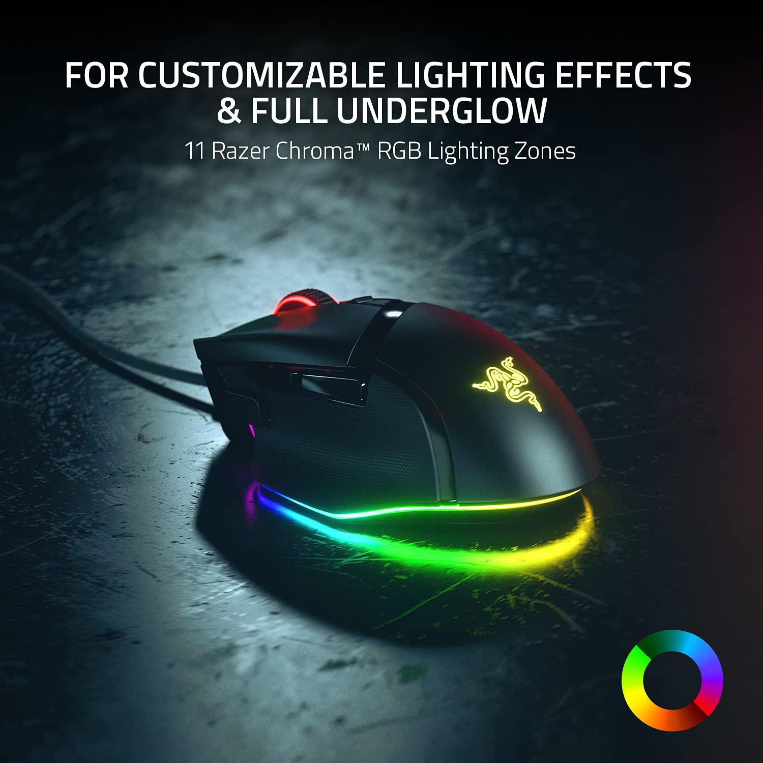 Razer Basilisk V3 Wireless Ergonomic Gaming Mouse with 11 Programmable Buttons & RGB Chroma Lighting + Mouse Bungee V3 - Perfect for FPS, MMO & PC Gaming Setup