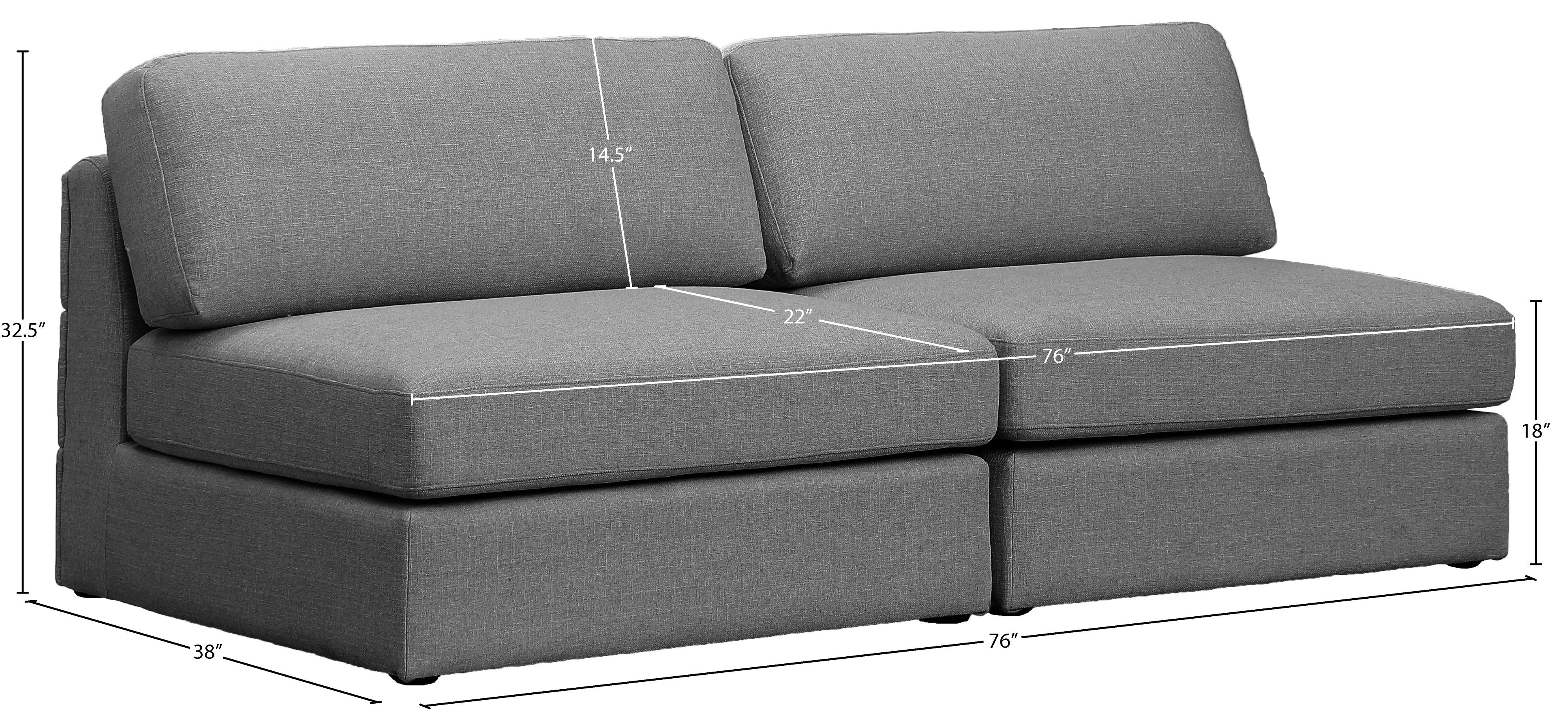 Beckham Durable Linen Textured Fabric Modular Sofa - Modern Sectional Couch for Living Room, Lounge & Home Theater (Gray)