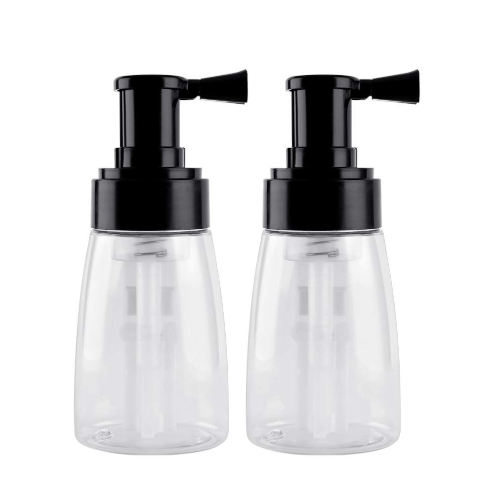 2pcs Barber Powder Spray Bottle 140ml - Refillable Hair Fiber Applicator for Salon & Home Use