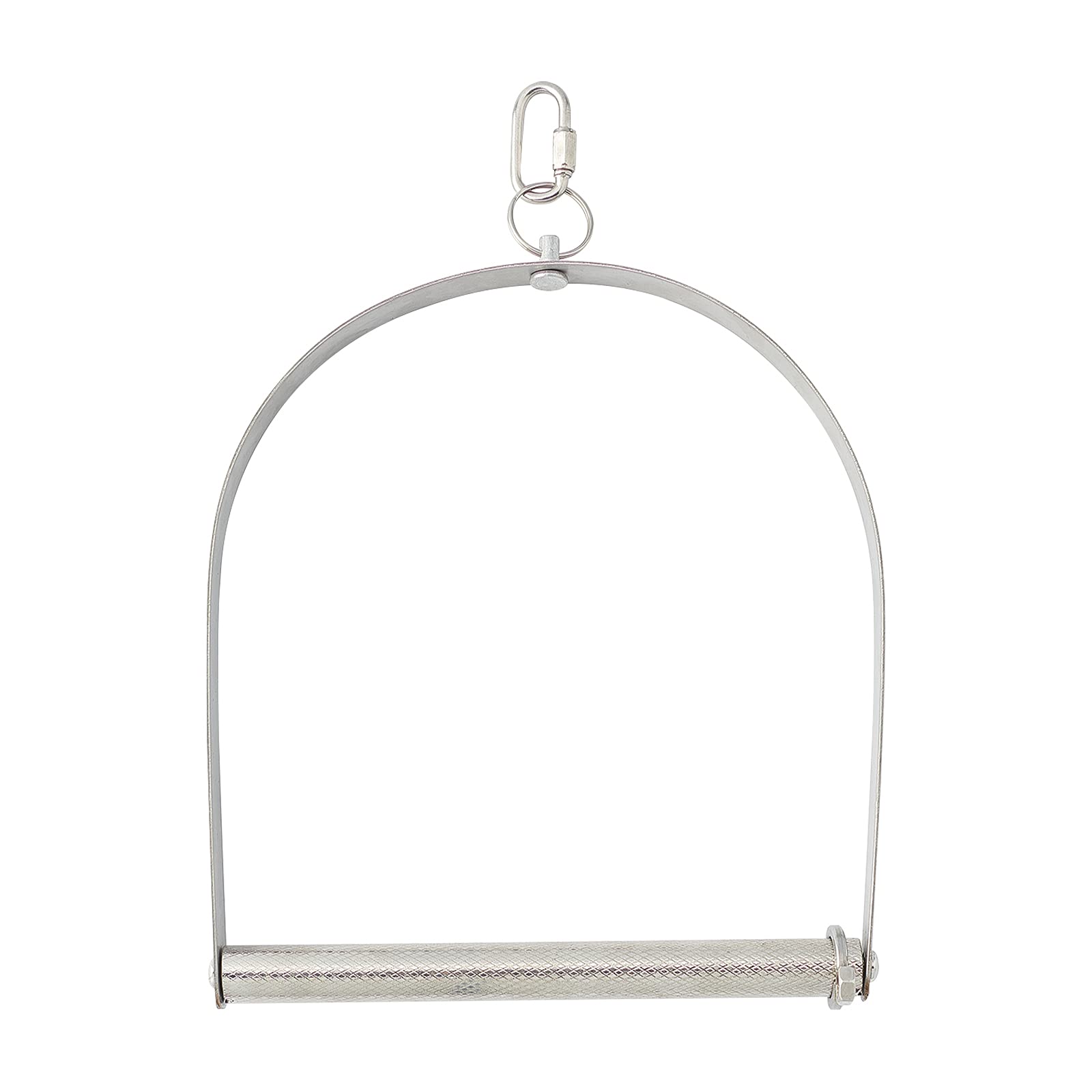 AHANDMAKER Stainless Steel Bird Swing Toy - Hanging Perch for Parrots, Parakeets, Cockatoos, Cockatiels, Conures, Lovebirds & Canaries - Durable & Safe Bird Cage Accessory for Play & Exercise