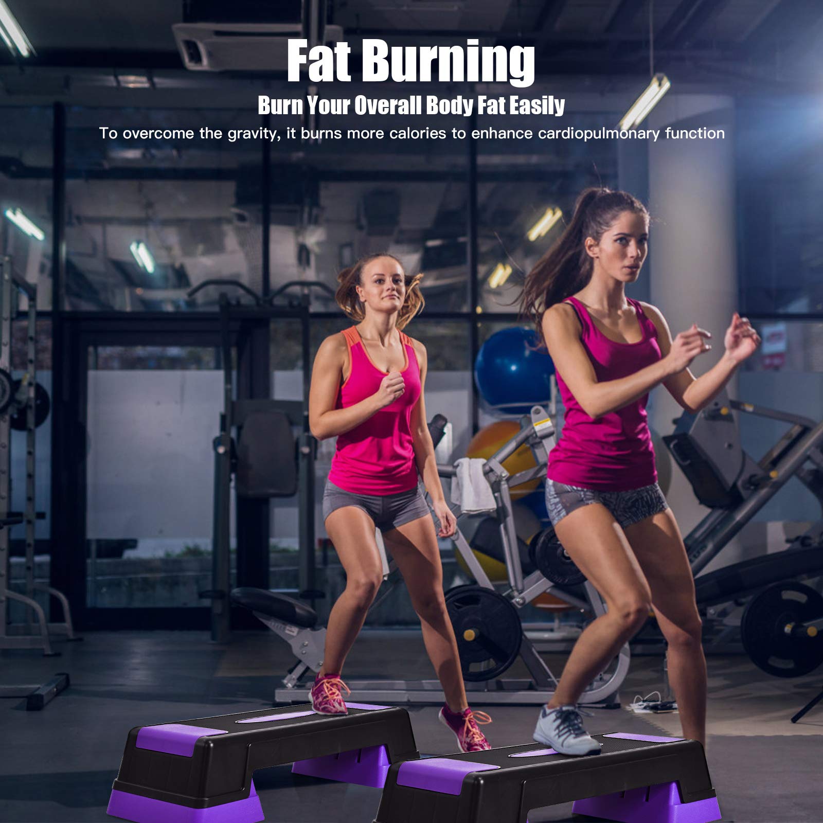 Aerobic Step Platform with Adjustable Risers (5