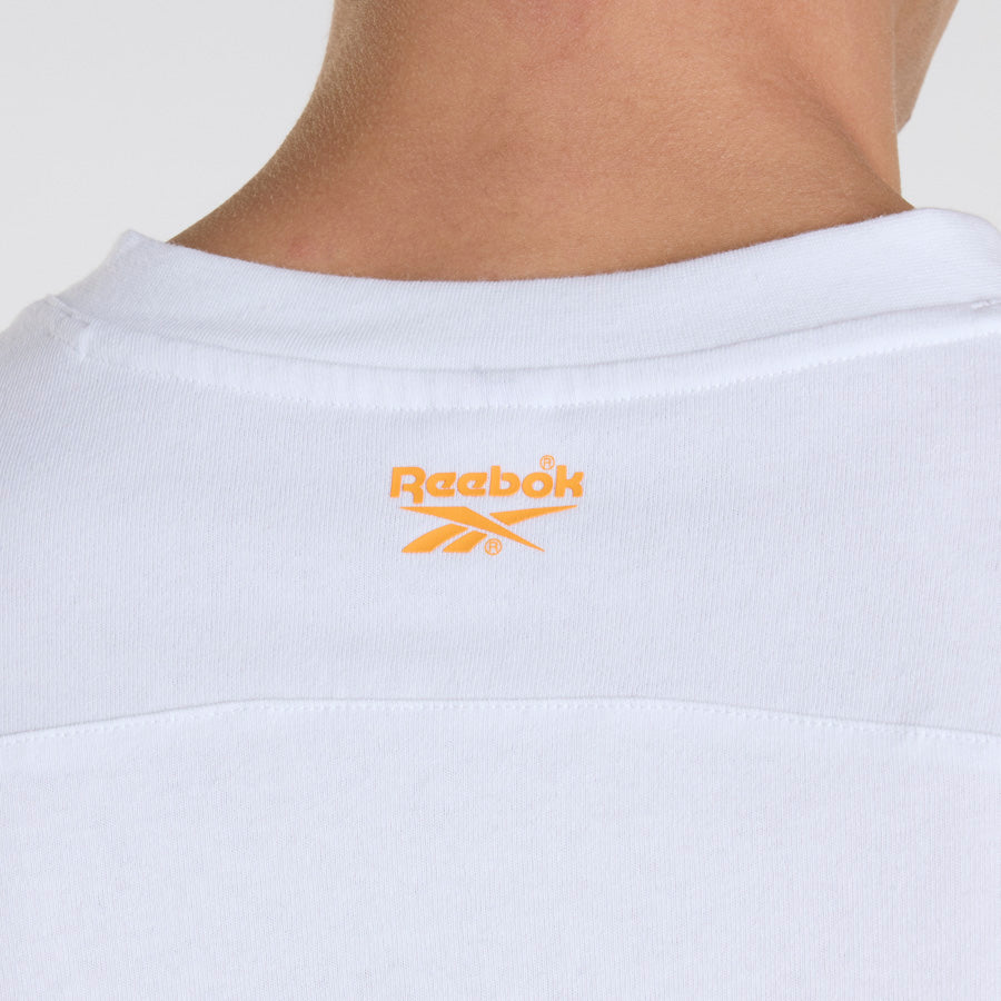 Hoopwear Jersey Tee - White/Electric Amber - Comfortable Basketball & Casual Wear for Men & Women - Perfect for Sports, Gym & Everyday Outfits