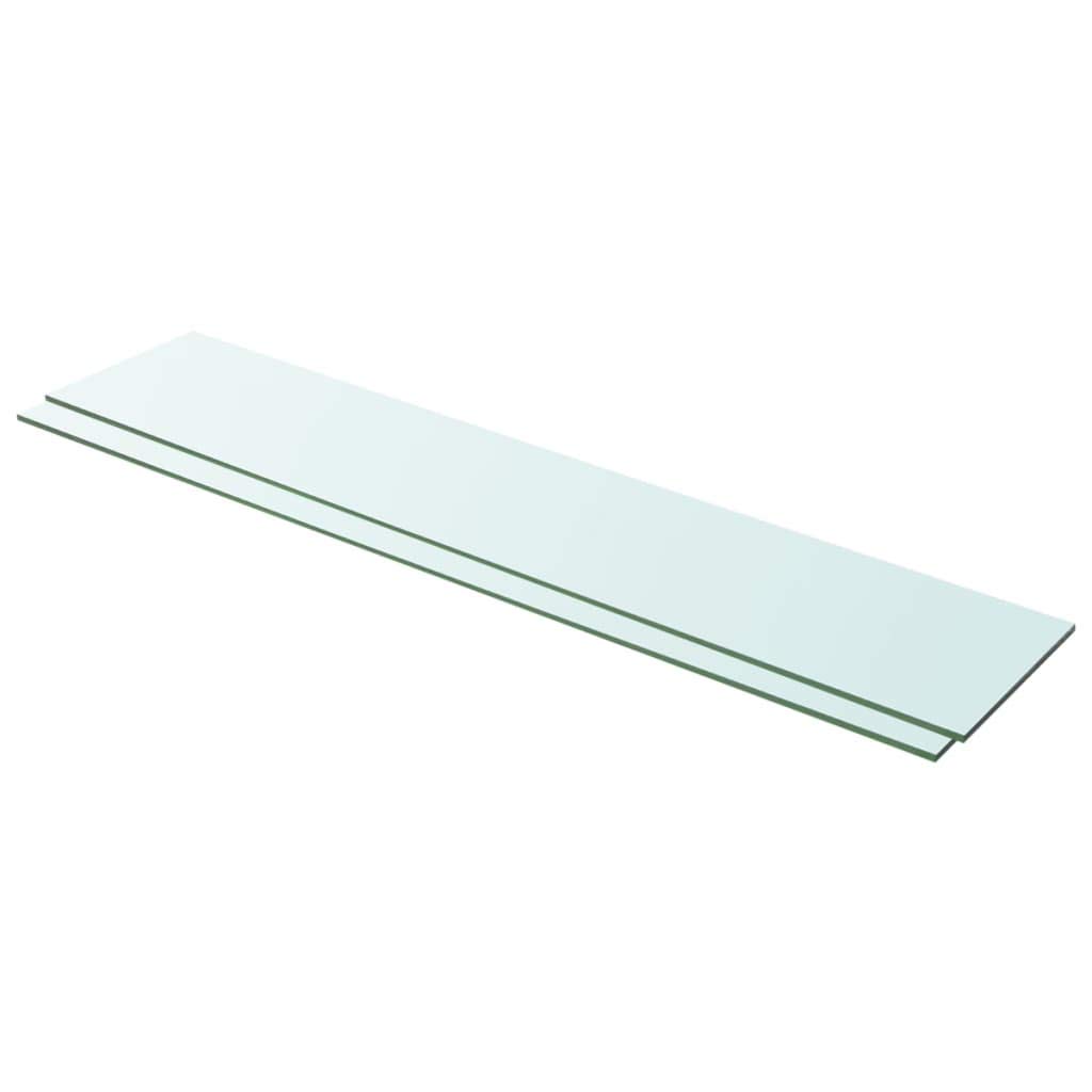 2-Pack Clear Glass Shelves 39.4