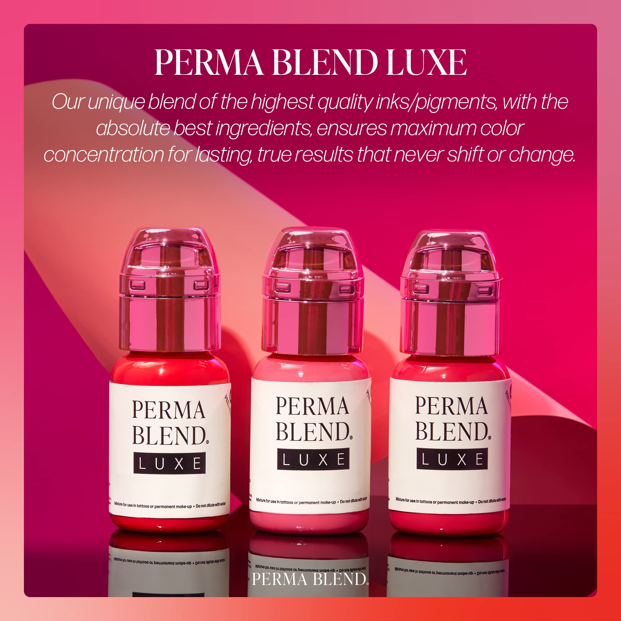 Perma Blend Luxe Apple Red Lip Pigment - 15ml for Permanent Lip Makeup - Perfect for Tattoo Artists & Cosmetic Professionals