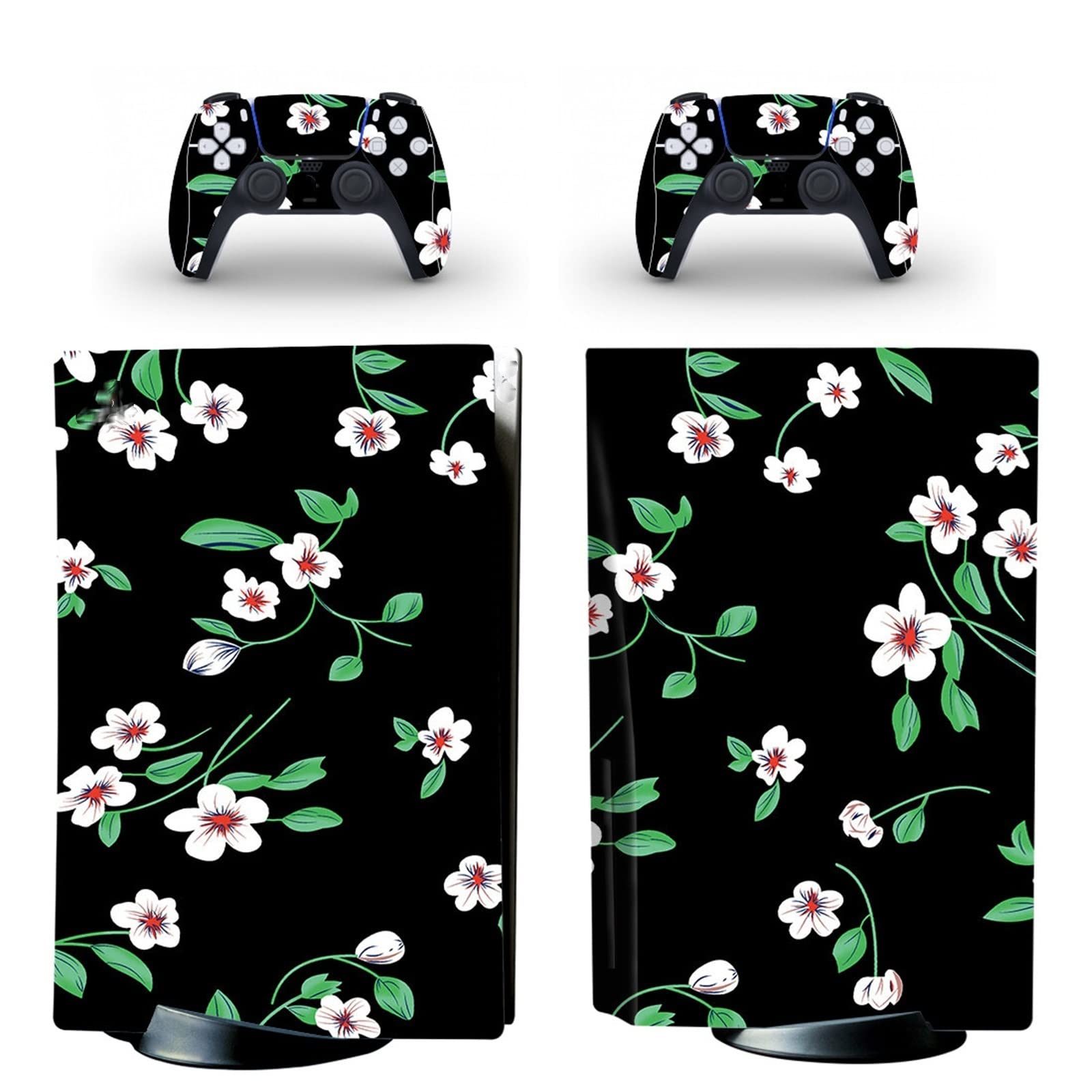 LEEWEE Anime Sticker Skin for PS5 Disc Edition Console & 2 Controllers - Bubble-Free Vinyl Cover Wrap, Durable Scratch-Resistant (Design 48390) - Perfect for Gaming Setups & Anime Fans