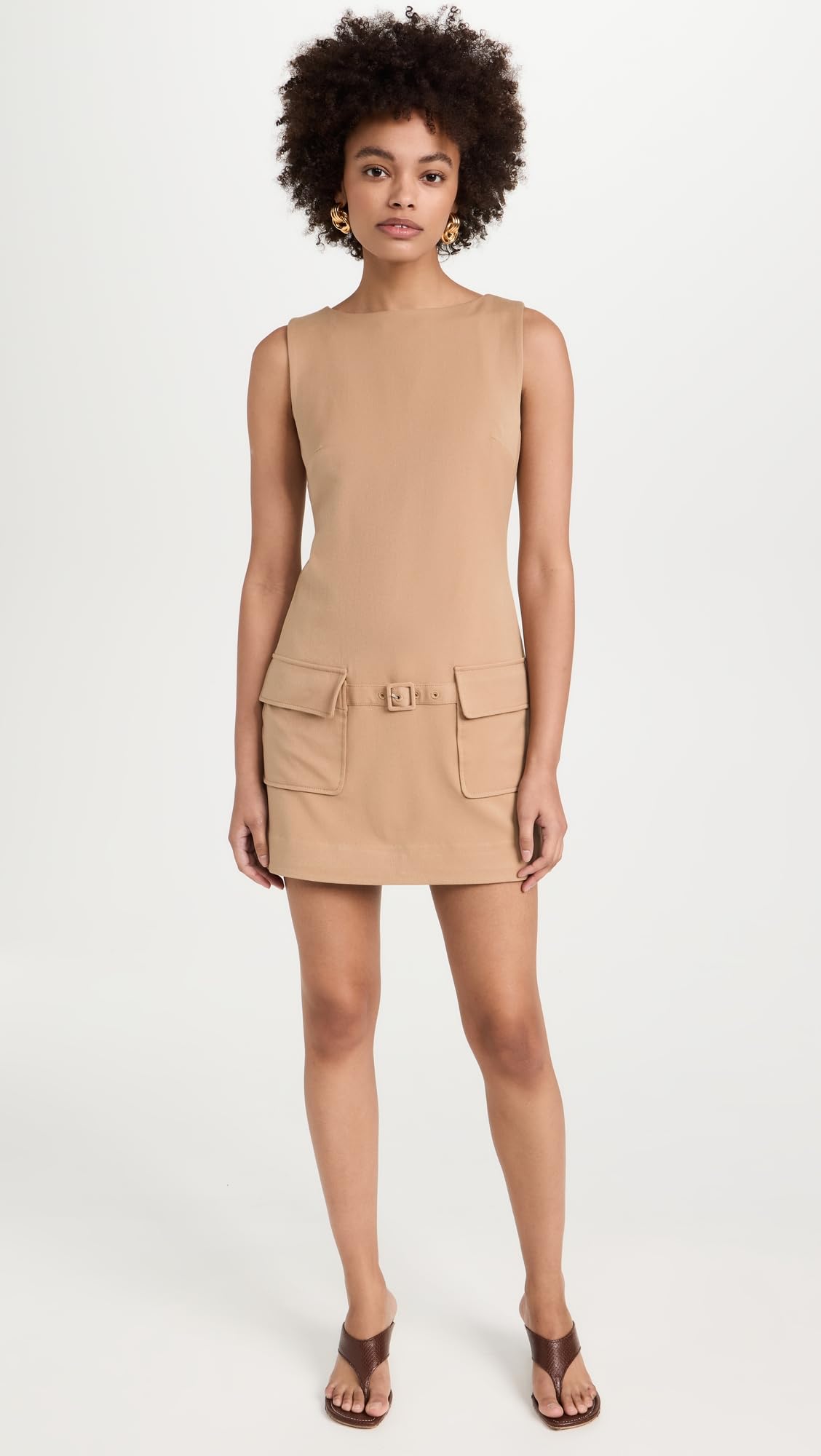STAUD Women's Sheila Dress - Flowy Midi Dress with Puff Sleeves & Square Neckline | Perfect for Summer Weddings, Brunch & Date Nights