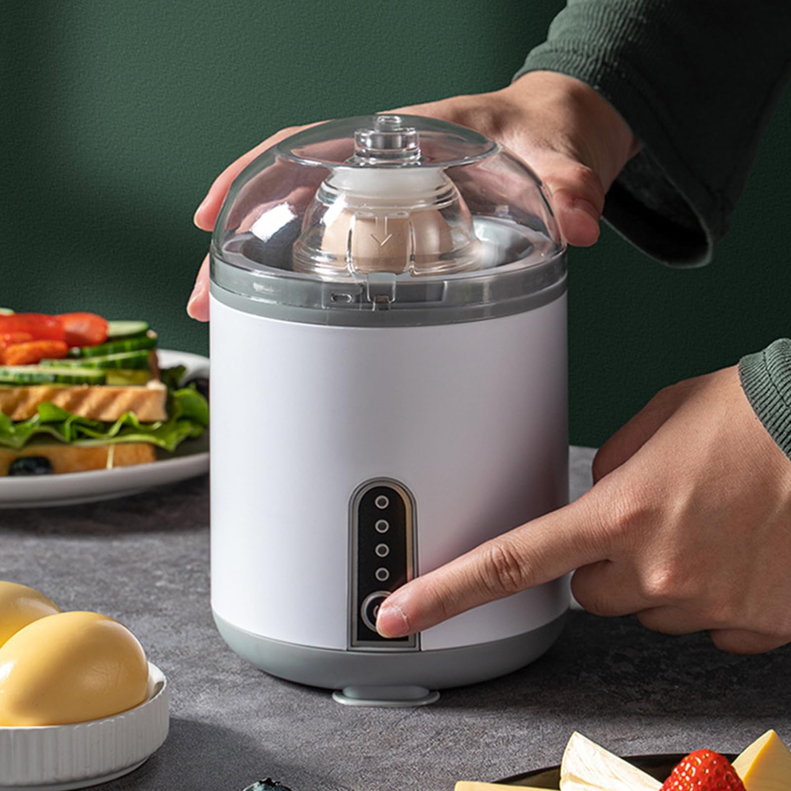 Electric Egg Spinner - Portable Egg Scrambler for Perfect Boiled Golden Eggs | Efficient Uniform Mixing | Multifunctional Kitchen Tool for Egg Yolk & White Blending | Great for Breakfast, Baking & Meal Prep