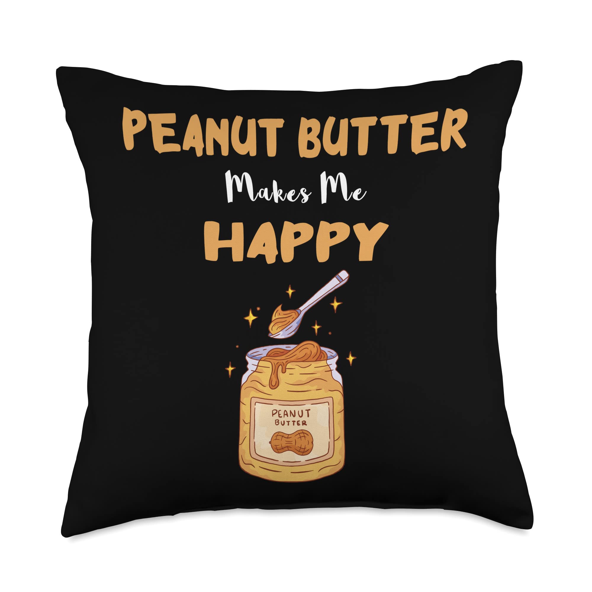 Peanut Butter Sandwich Toast Throw Pillow 18x18 - Soft Multicolor Couch Decor for Living Room, Bedroom & Dorm - Fun Kitchen-Themed Home Accessories
