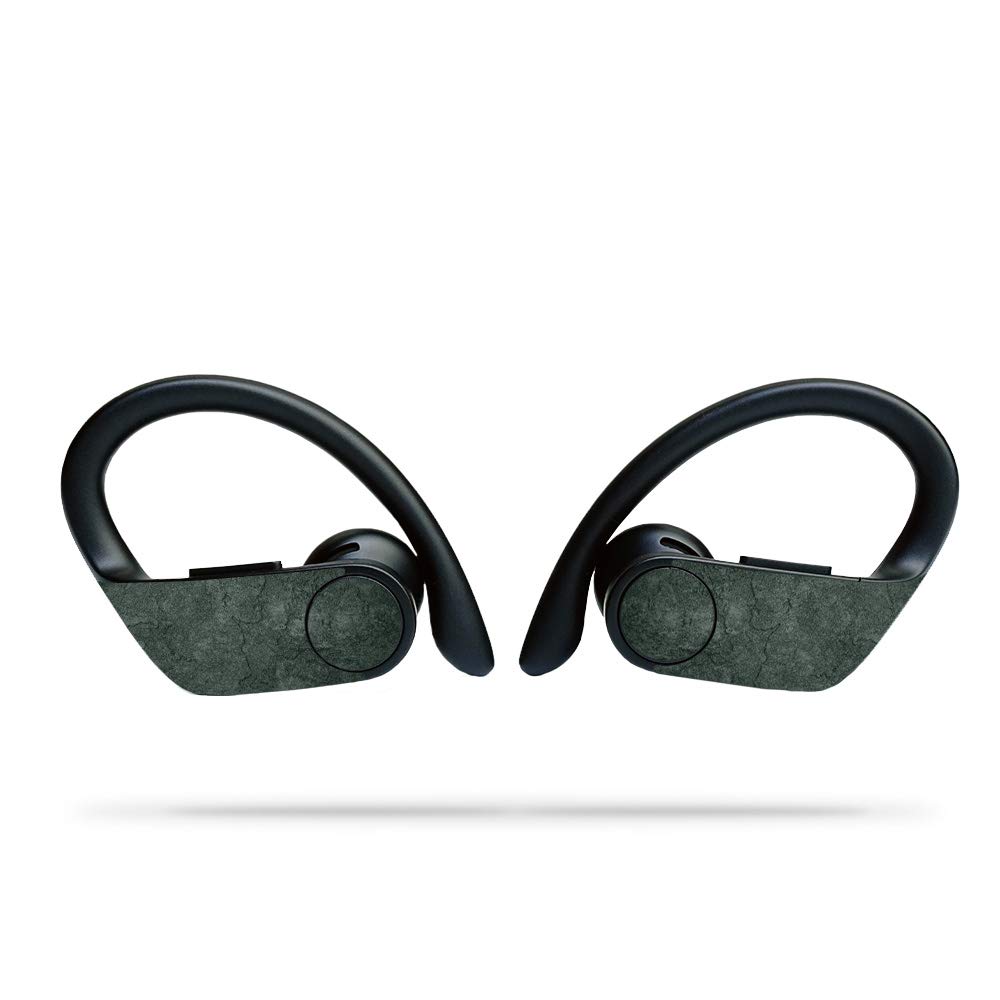 MightySkins Protective Vinyl Decal Wrap Cover for Powerbeats Pro Wireless Headphones - Green Stone Design | Durable, Customizable Skin | Easy to Apply & Remove | Made in USA | Perfect for Gym, Running & Sports Activities