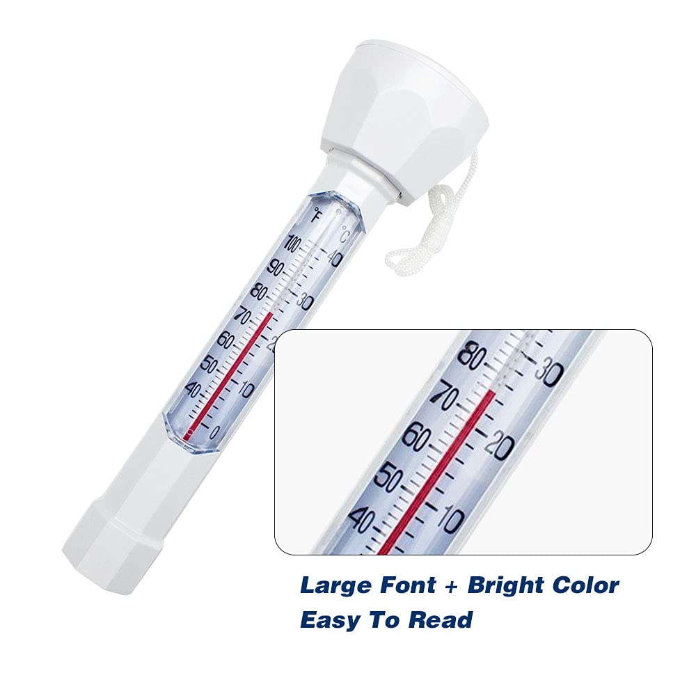 Swimming Pool Thermometer - Easy to Read Digital Water Temperature Gauge for Spa, Pool, Pond & Hot Tub | Perfect for Monitoring Water Safety & Comfort
