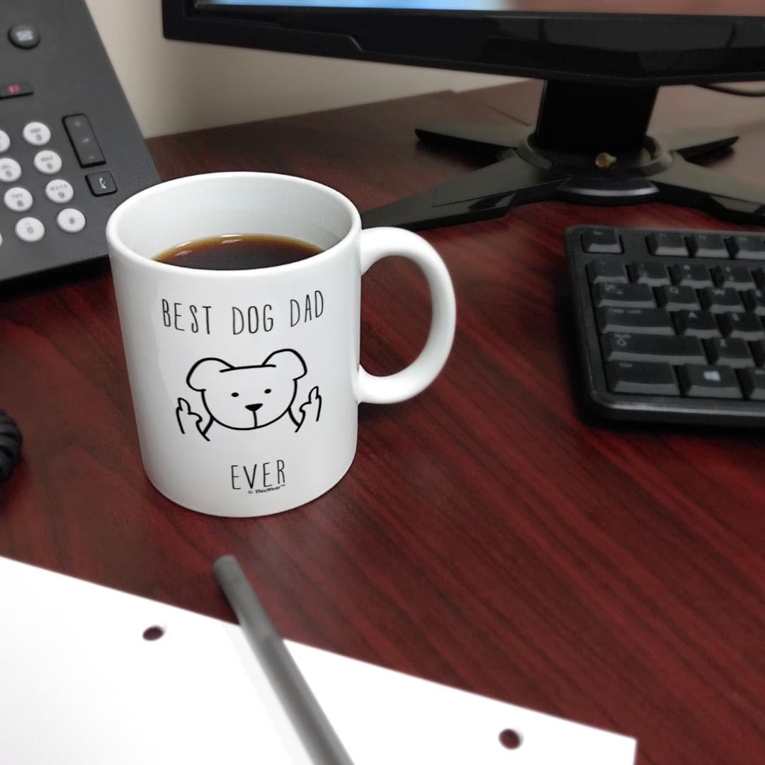 Best Dog Mom & Dad Ever - 2 Pack Coffee Mugs for Dog Owners - Perfect for Tea & Coffee Lovers - Great Gift for Pet Parents - Ideal for Home, Office or Dog Themed Parties