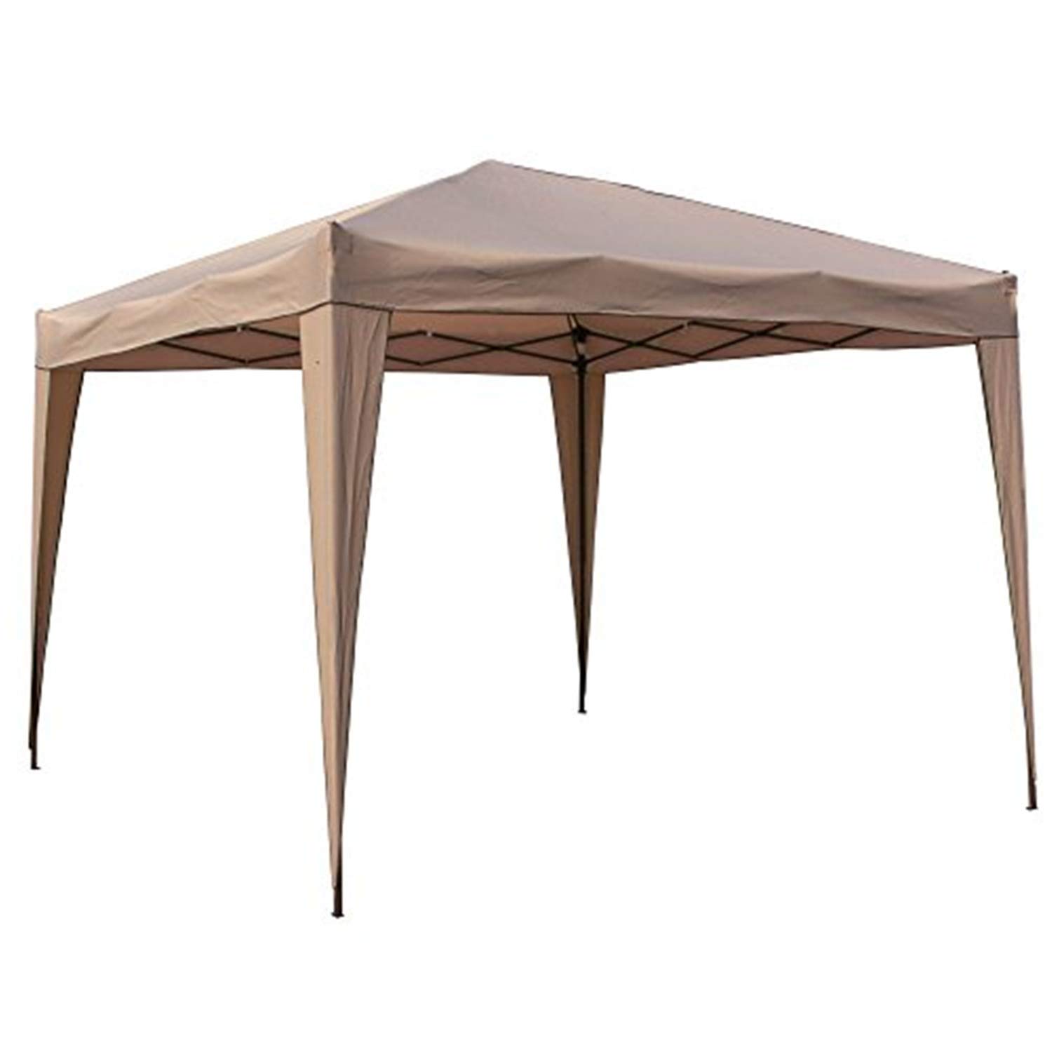 Square Folding Gazebo - Outdoor Canopy Tent with Mosquito Net for Patio, Garden, Backyard & Camping | Durable Steel Frame & Waterproof Fabric by International Caravan
