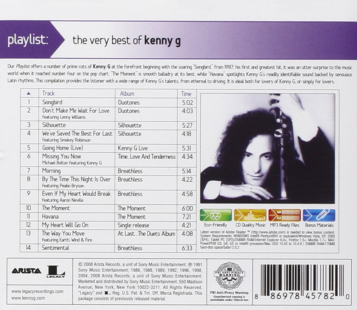 Kenny G Greatest Hits Album - Smooth Jazz Music Collection for Relaxation, Dinner & Romantic Moments