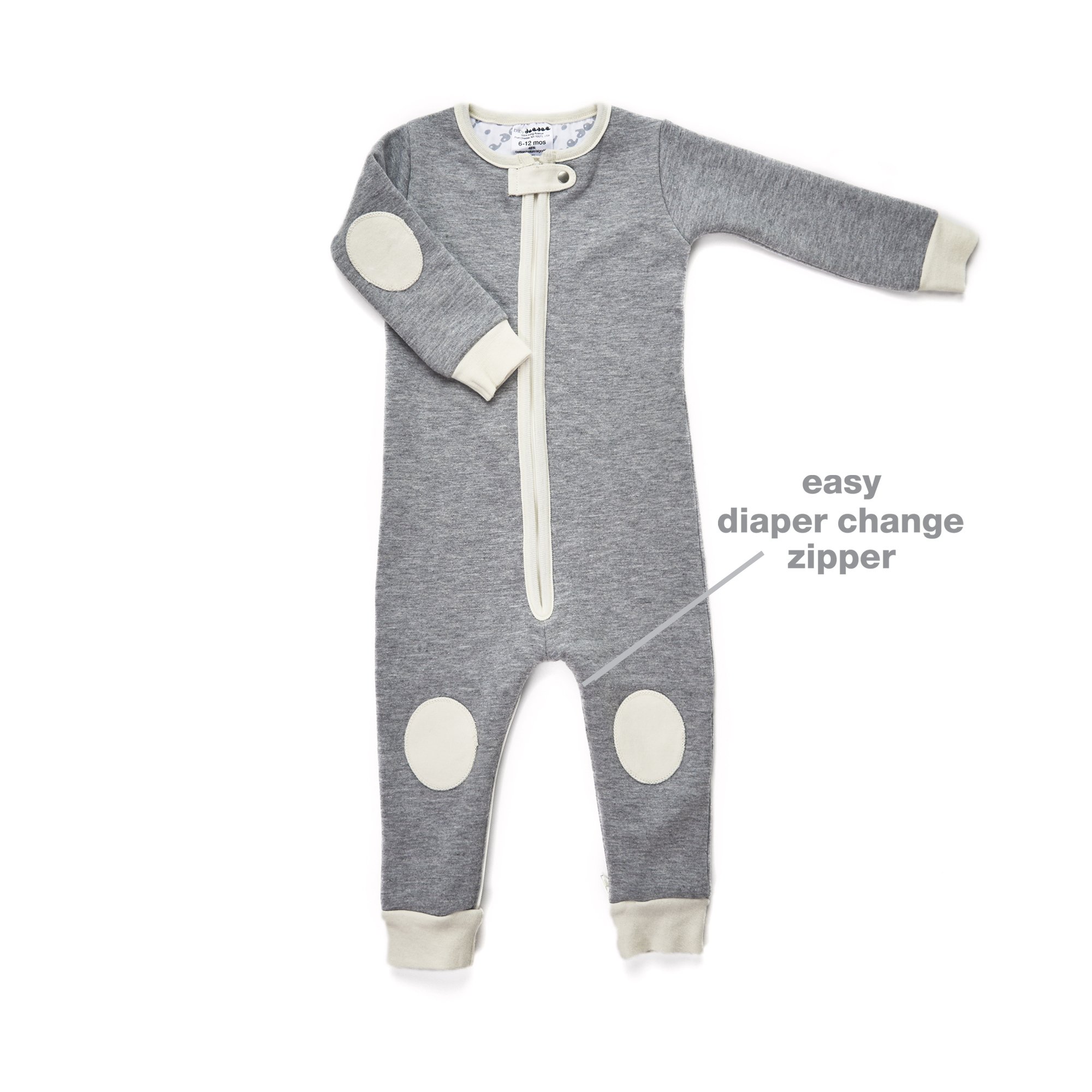 Baby Deedee Cotton Velour Romper Pajama - 3-6 Months for Cozy Sleepwear