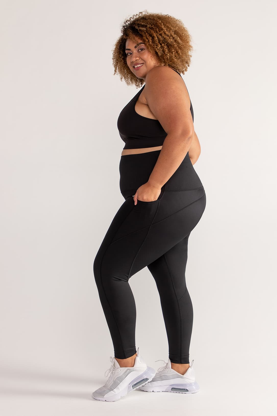 High Waist Training Pocket Move Leggings for Women - Black | Yoga, Running, Gym & Workout Activewear