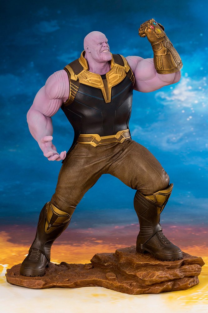 Kotobukiya Marvel Avengers Infinity War: Thanos 1/10 Scale ArtFX+ Statue - Premium Collectible Figure for Superhero Fans & Home Display