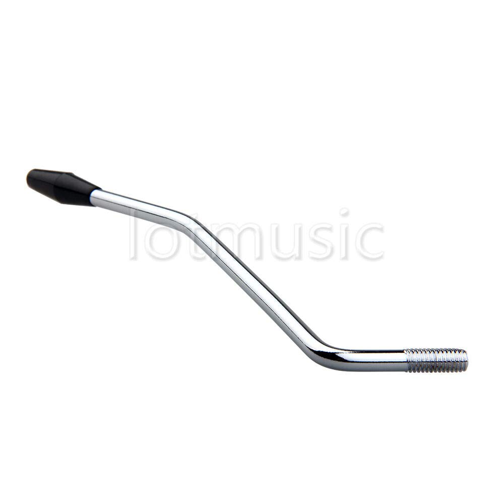 10-Piece Chrome with Black Tip Guitar Tremolo Arm Whammy Bar Set for Fender Strat - Perfect for Rock Solos, Live Performances & Studio Recording