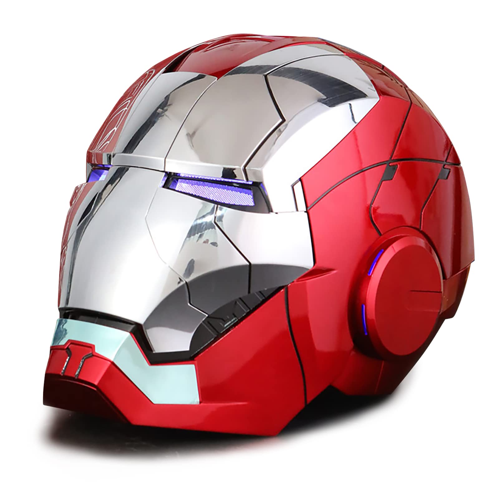 Helmet Man MK5 1:1 Scale Cosplay Mask - Electronic Open/Close with Voice Control & Touch Sensor for Adult Superhero Movie Role-Playing | Perfect for Comic Con, Halloween Costumes & Cosplay Events