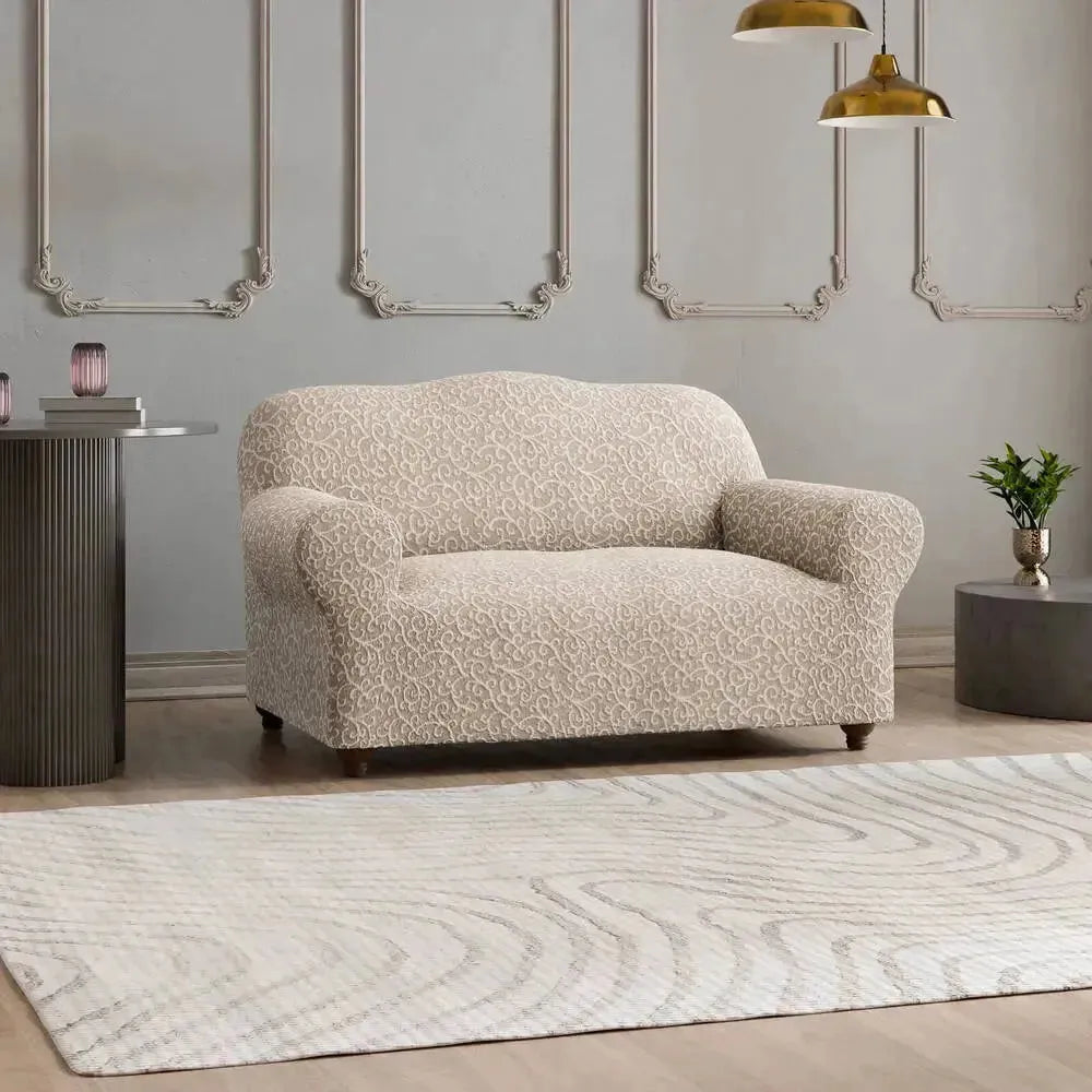 2 Seater Loveseat Slipcover - Jacquard 3D Collection for Sofa Protection | Perfect for Living Room, Bedroom & Home Decor