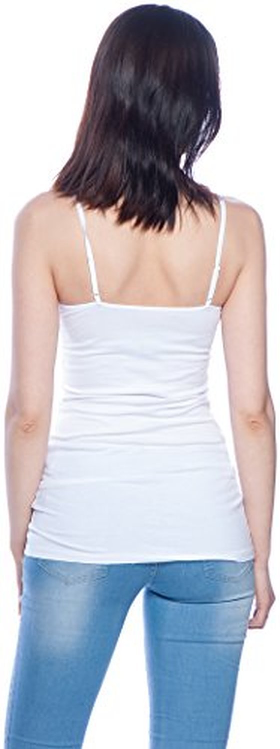2 Pack Active Basic Women's Plus Size Cami Tank Tops - Comfortable Stretch Cotton Blend Casual Undershirts (3X, White) for Layering, Workout or Everyday Wear
