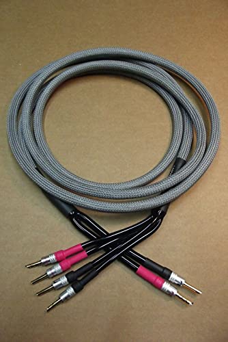 12 Gauge BI-Wired Speaker Cables 10 FT (Pair) - High-Quality Oxygen-Free Copper Audio Cables for Home Theater, Stereo Systems & Professional Audio Setups
